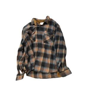 Customized Version Brown Check Flannel Shirt Womans 2XL